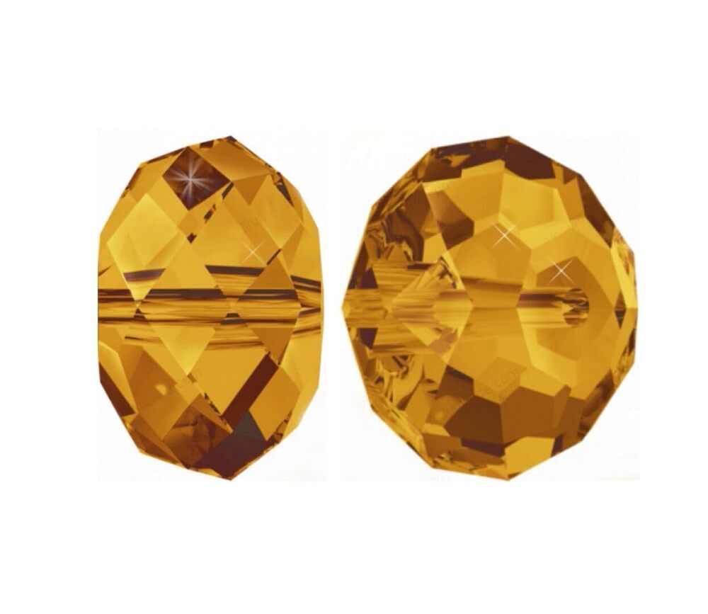 1646 100pcs Adabele Austrian 8mm Faceted Loose Rondelle Crystal Beads Amber